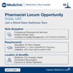Join Mediclinic as a Pharmacist Locum in Dubai 2 Year Experience || B Pharm