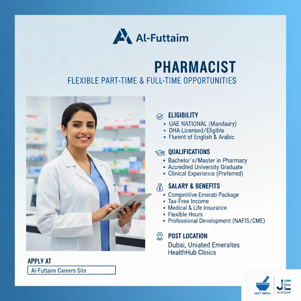 Join Al-Futtaim Health: UAE National Pharmacist – Flexible Part-Time & Full-Time Opportunities in Dubai