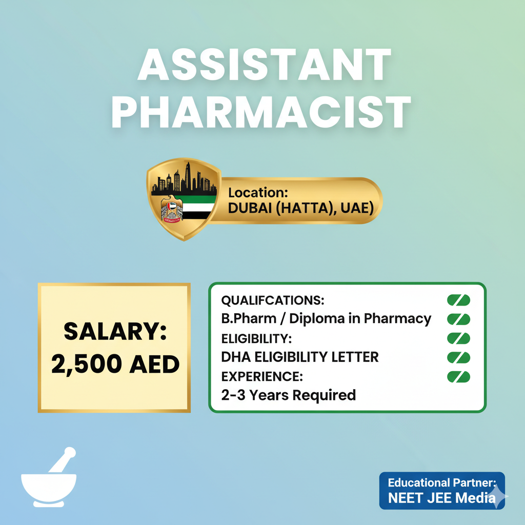 JOB ALERT! Assistant Pharmacist Job in Dubai, UAE – Your Care Medical Center (2500 AED Salary) 💊