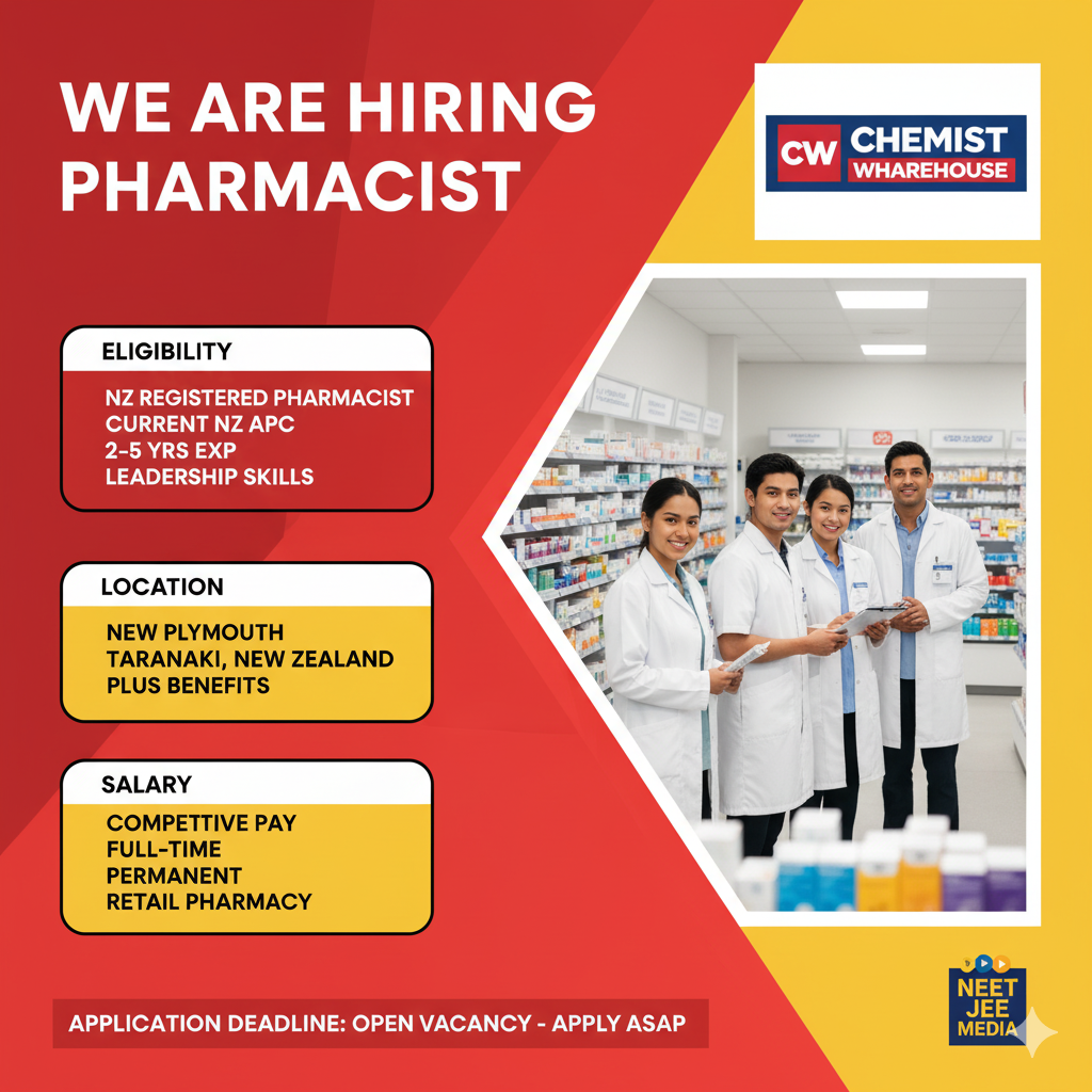 Your Next Step in New Zealand: Full-Time Pharmacist Role at Chemist Warehouse, Taranaki!