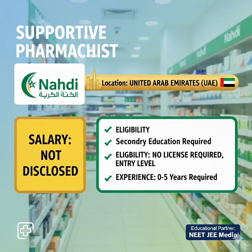Al-Nahdi Pharmacy Job || Supportive Pharmacist job looking for an entry-level Position 0-5 yr Experience Required