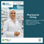 Aster Pharmacy Careers: Hiring Passionate Pharmacists in Dubai Dha/Moh License Fresher Can also Apply