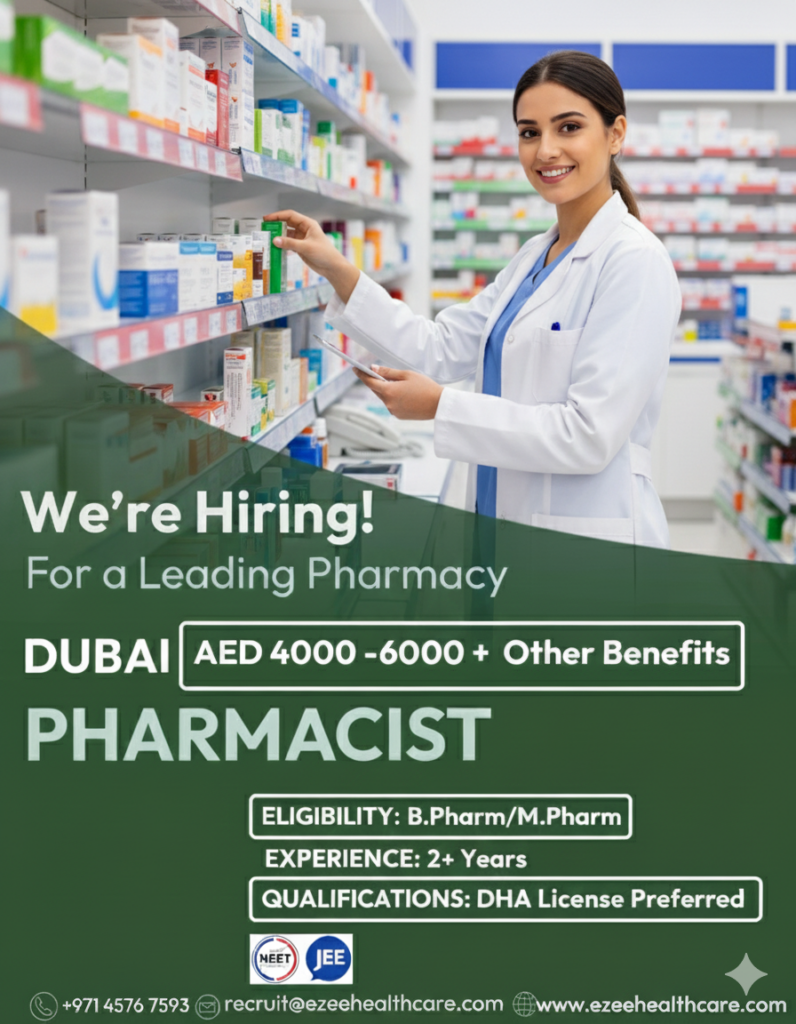 Pharmacist Jobs in Dubai 2026: Ezee Healthcare is Hiring Now – Apply Today!